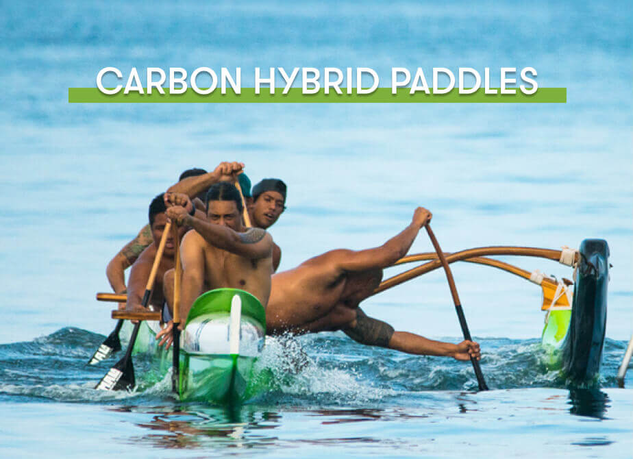Carbon Hybrid Paddles in action